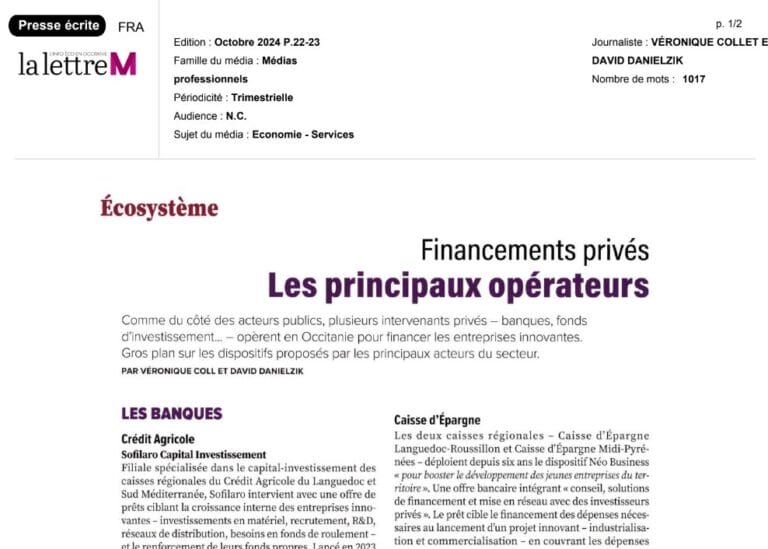 Financements privés: Les principaux opérateurs